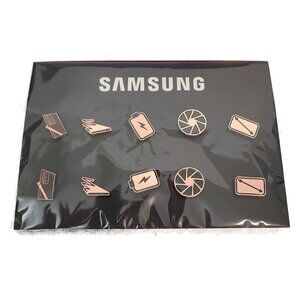 [NEW] 10 NEW Samsung Bronze Pinback Lapel Pins Logos Icons Accessories Rare HTF
